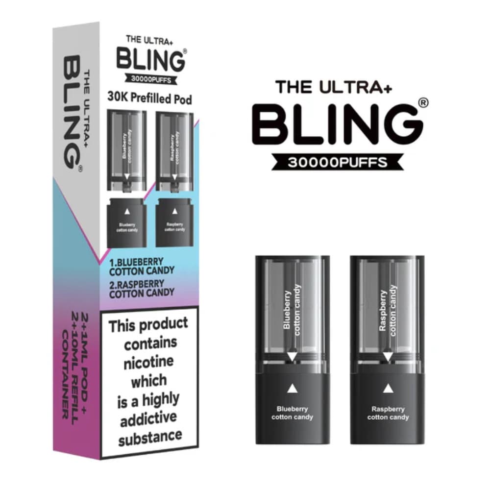  Blueberry Cotton Candy/Raspberry Cotton Candy The Crystal Bling Ultra Plus 30k Pods