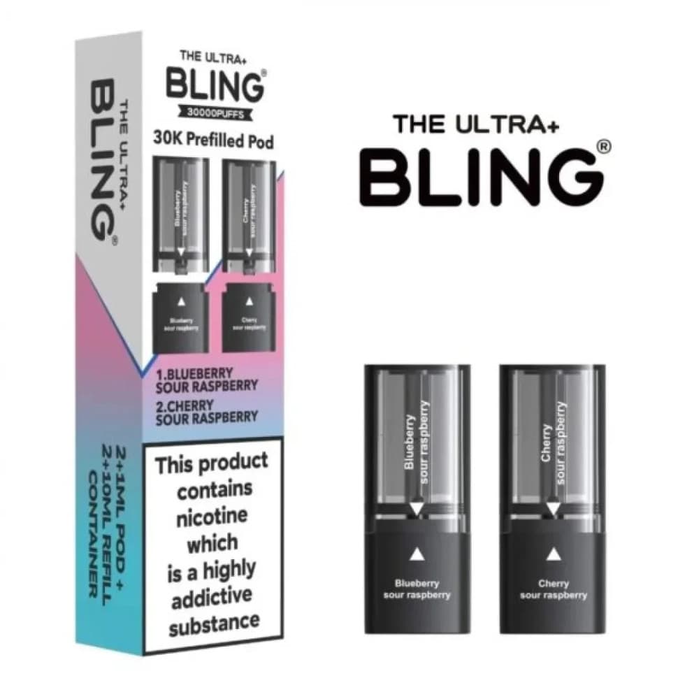  Blueberry Sour Raspberry/Cherry Sour Raspberry The Crystal Bling Ultra Plus 30k Pods