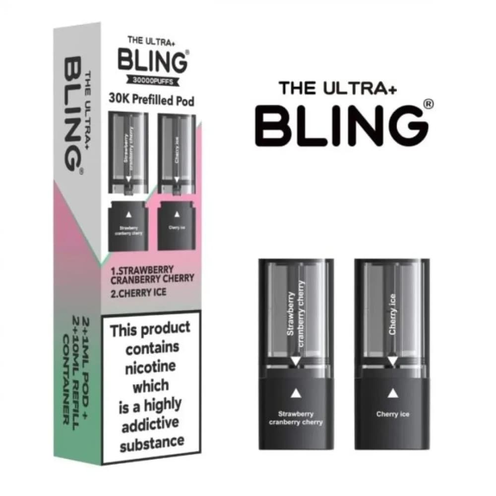  Strawberry Cranberry Cherry/Cherry Ice The Crystal Bling Ultra Plus 30k Pods