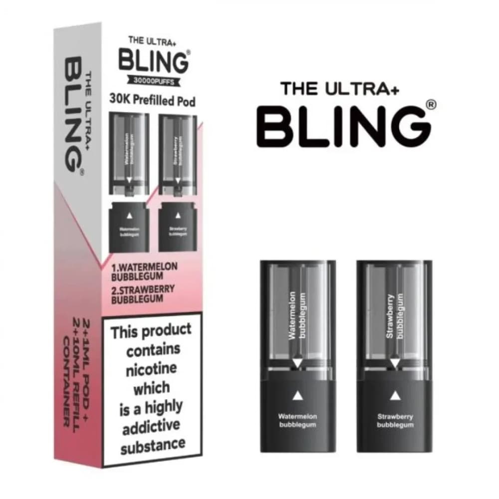  Watermelon Bubblegum/Strawberry Bubblegum The Crystal Bling Ultra Plus 30k Pods