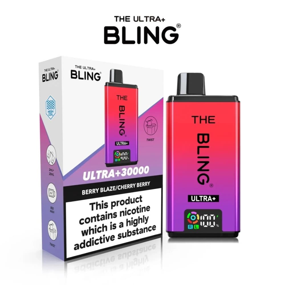  Berry Blaze / Cherry Berry The Crystal Bling Ultra Plus 30K Prefilled Vape Kit