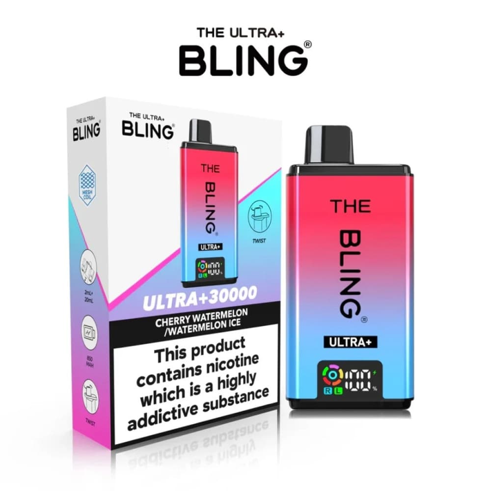  Cherry Watermelon / Watermelon Ice The Crystal Bling Ultra Plus 30K Prefilled Vape Kit