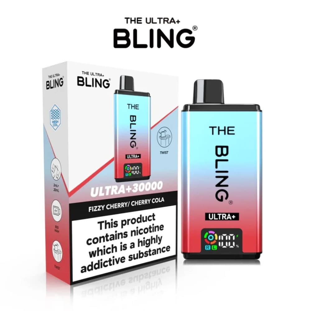  Fizzy Cherry / Cherry Cola The Crystal Bling Ultra Plus 30K Prefilled Vape Kit