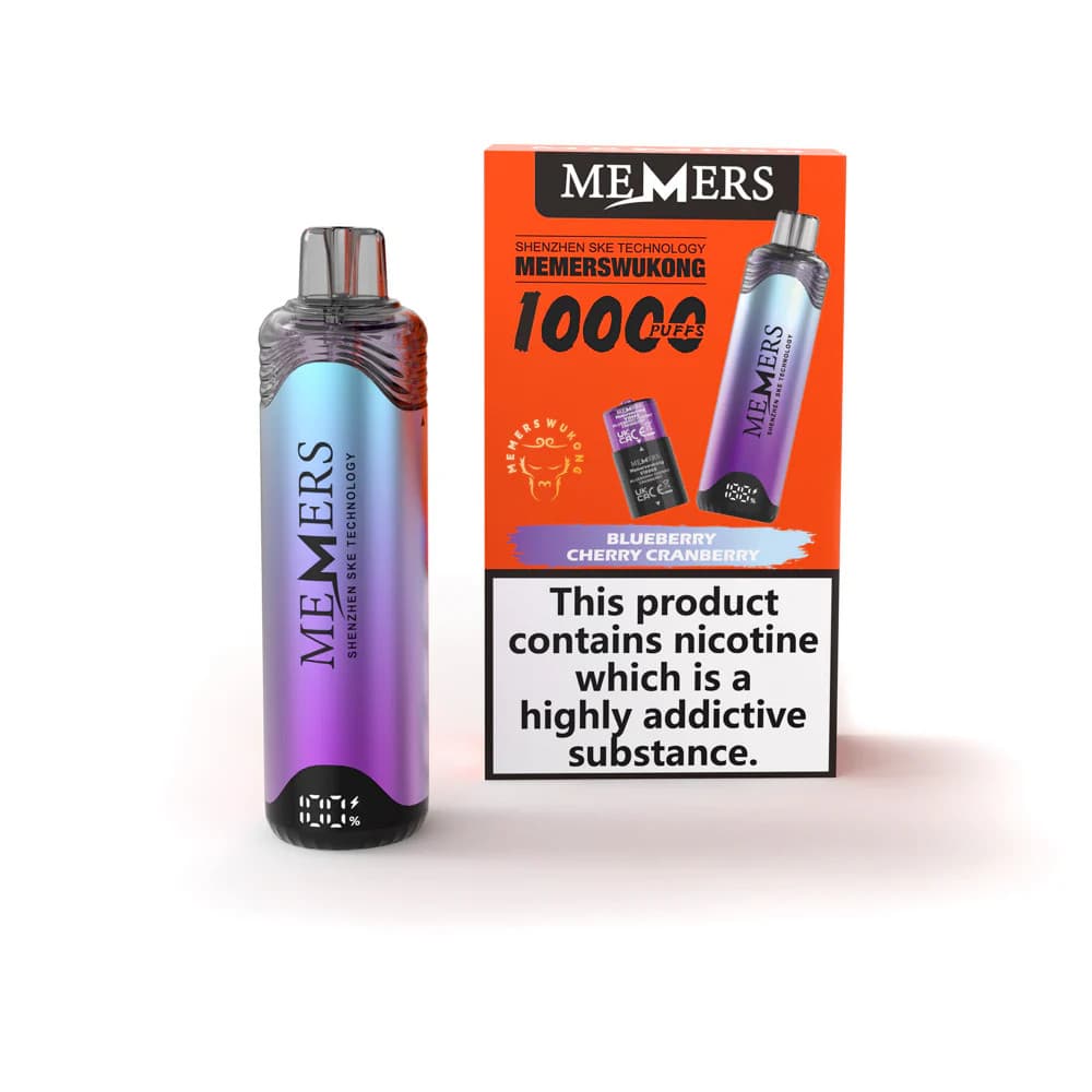  Blueberry Cherry Cranberry Memers Wukong V10000 Prefilled Vape Kit
