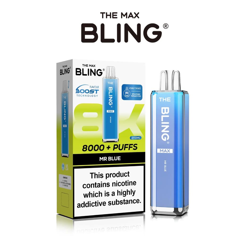  Mr Blue The Crystal Bling Pro Max 10k Prefilled Vape Kit