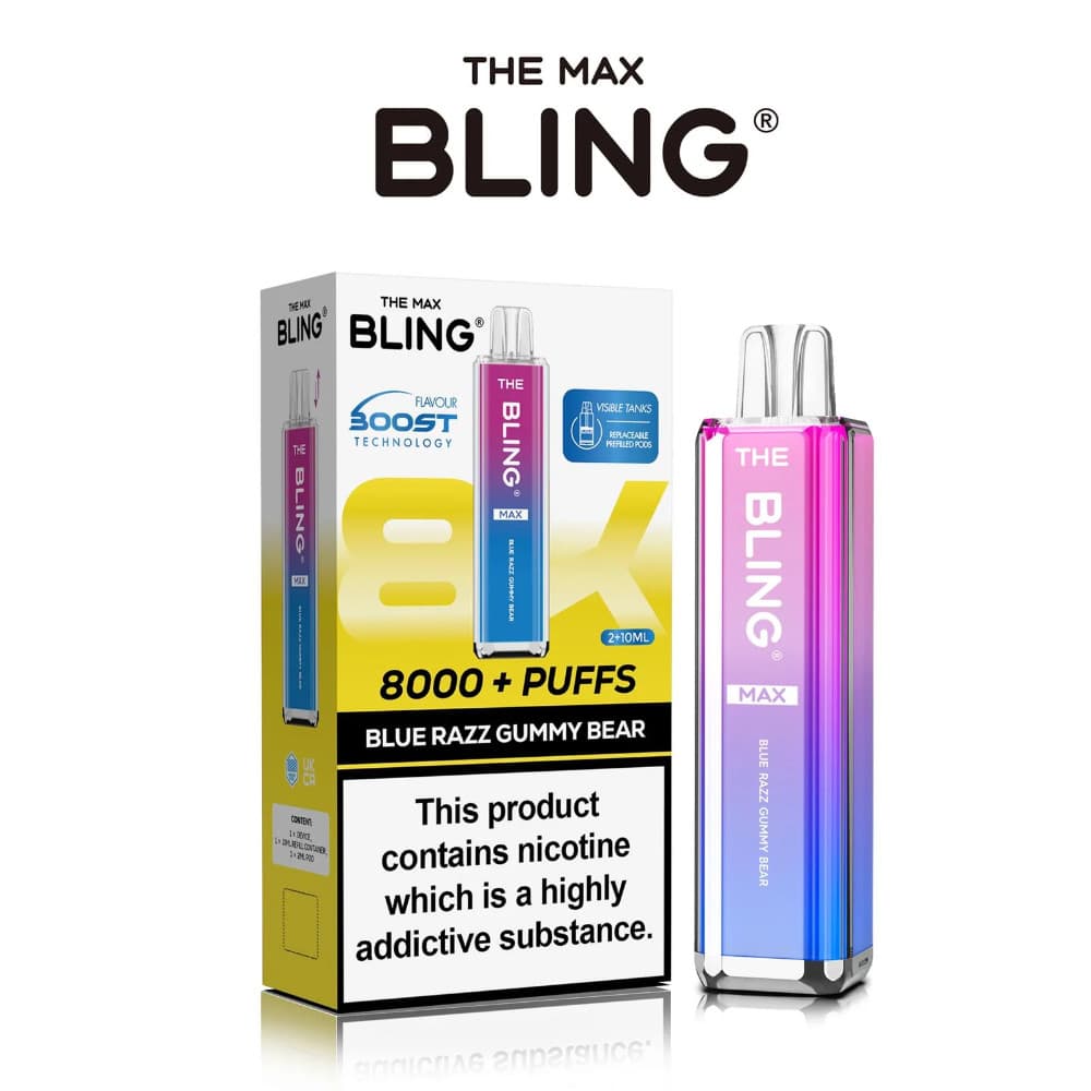  Blue Razz Gummy Bear The Crystal Bling Pro Max 10k Prefilled Vape Kit