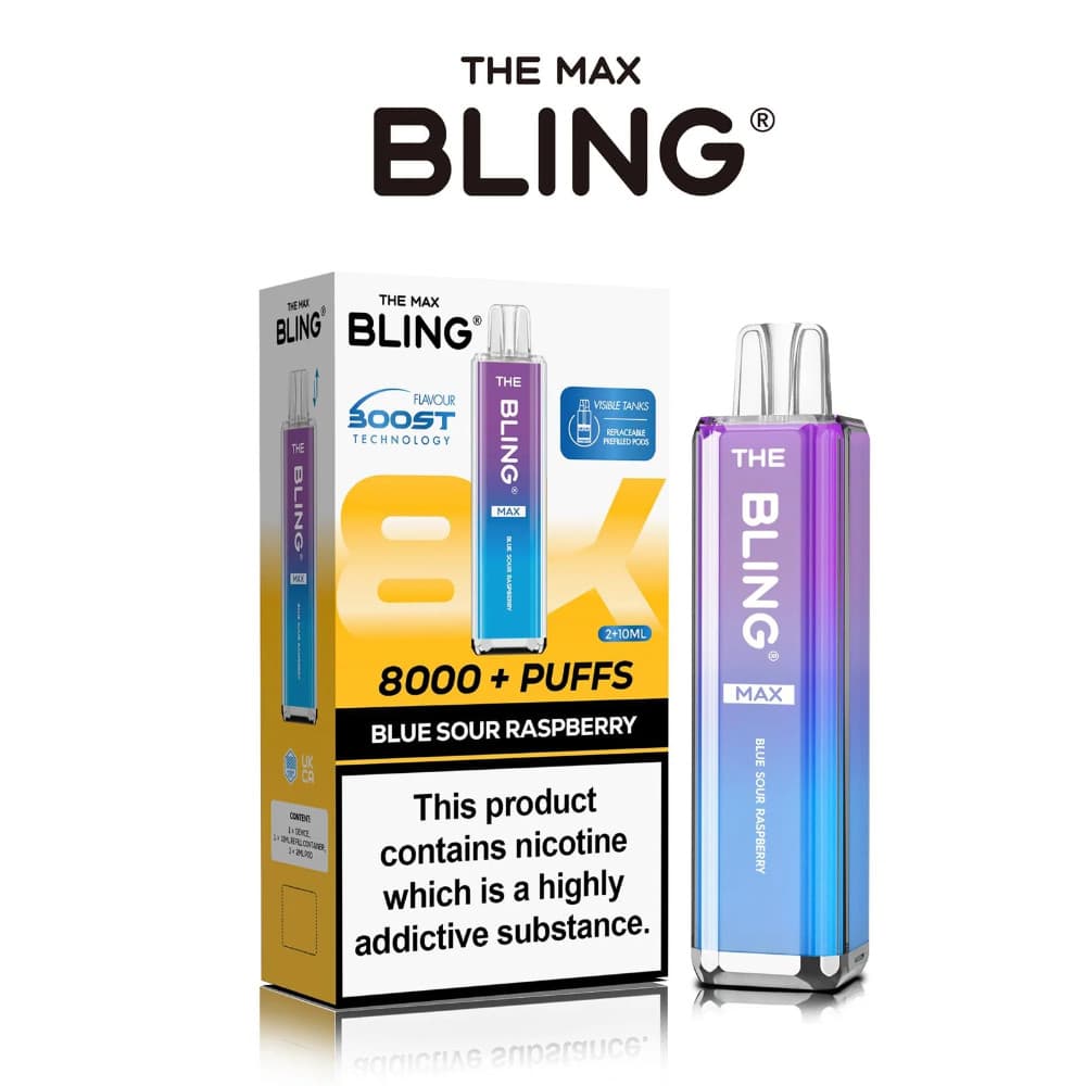  Blue Sour Raspberry The Crystal Bling Pro Max 10k Prefilled Vape Kit