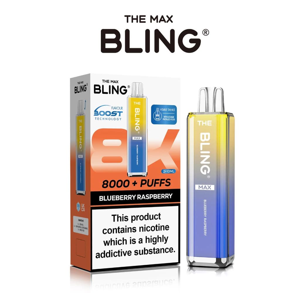  Blueberry Raspberry The Crystal Bling Pro Max 10k Prefilled Vape Kit