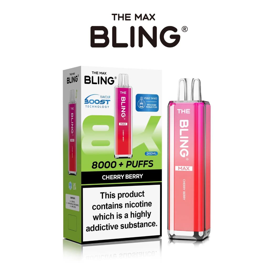  Cherry Berry The Crystal Bling Pro Max 10k Prefilled Vape Kit