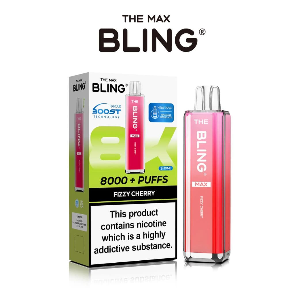  Fizzy Cherry The Crystal Bling Pro Max 10k Prefilled Vape Kit
