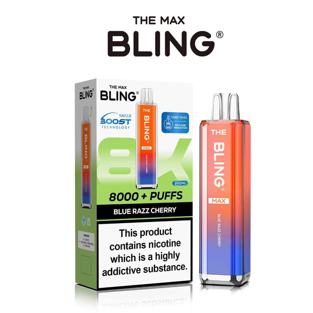  Blue Razz Cherry The Crystal Bling Pro Max 10k Prefilled Vape Kit