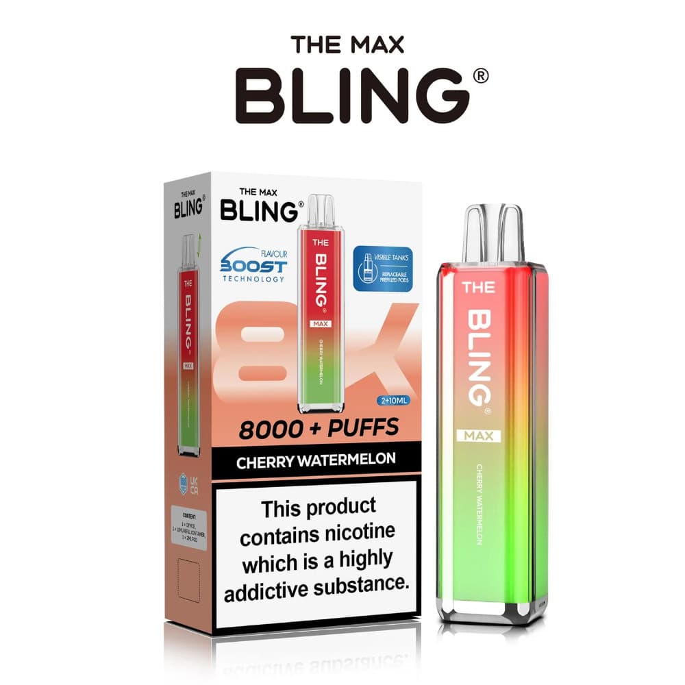  Cherry Watermelon The Crystal Bling Pro Max 10k Prefilled Vape Kit