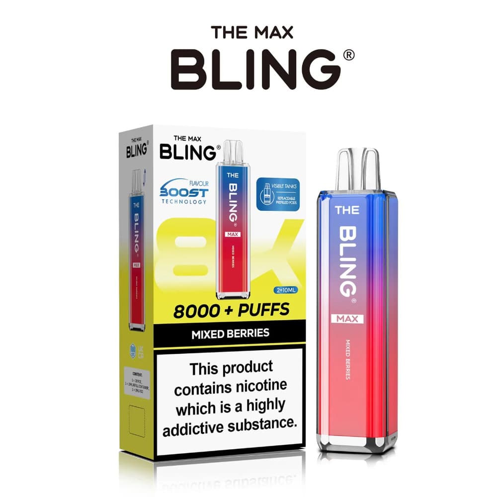  Mixed Berries The Crystal Bling Pro Max 10k Prefilled Vape Kit