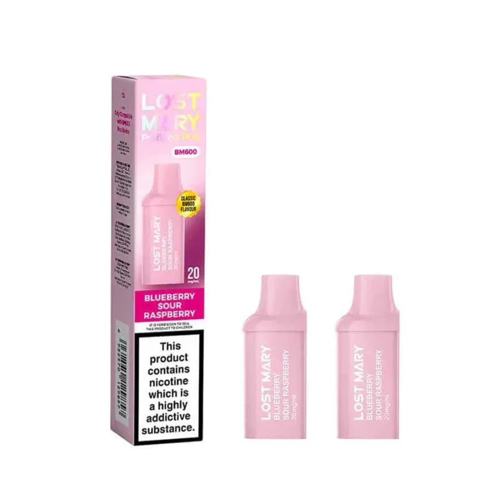  Blue Sour Raspberry Lost Mary Bm600 Pods