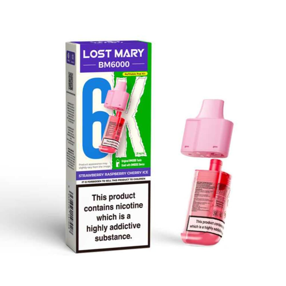  Strawberry Raspberry Cherry Ice Lost Mary Bm6000 Pods
