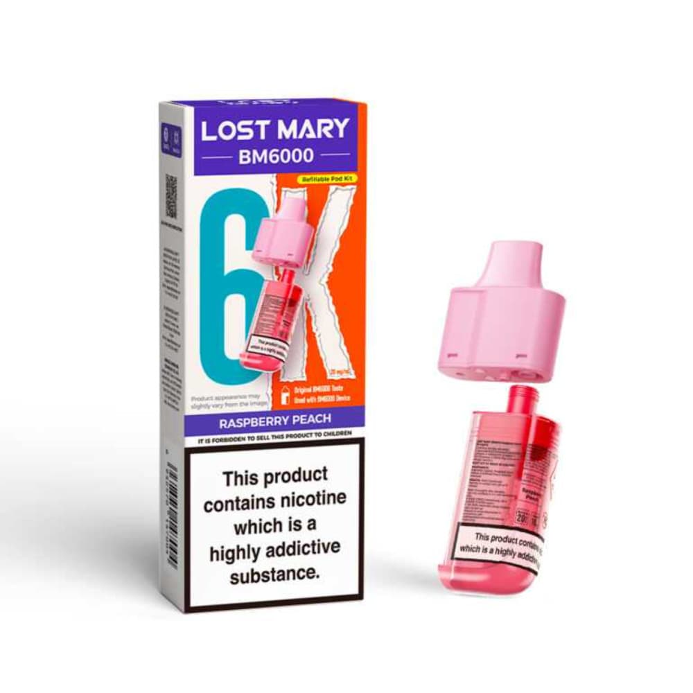  Raspberry Peach Lost Mary Bm6000 Pods