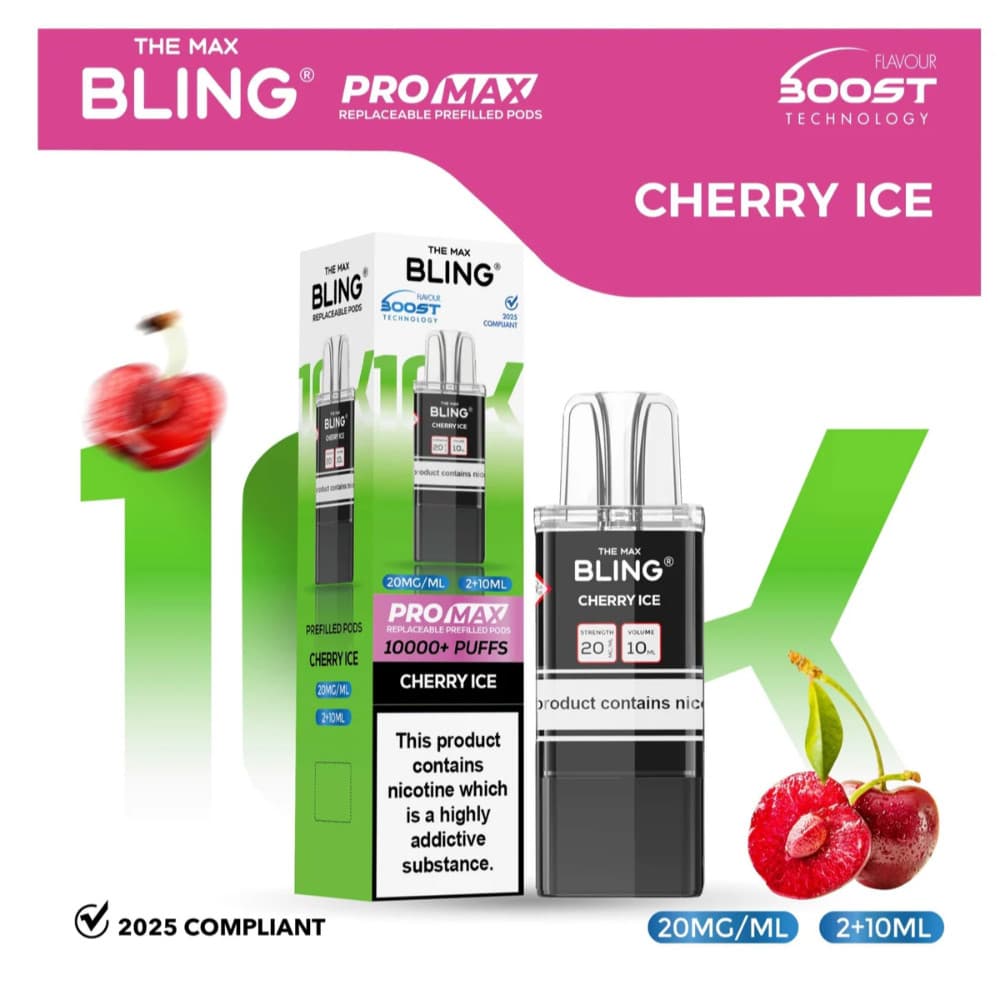  Cherry Ice The Crystal Bling Pro Max 10k Pods
