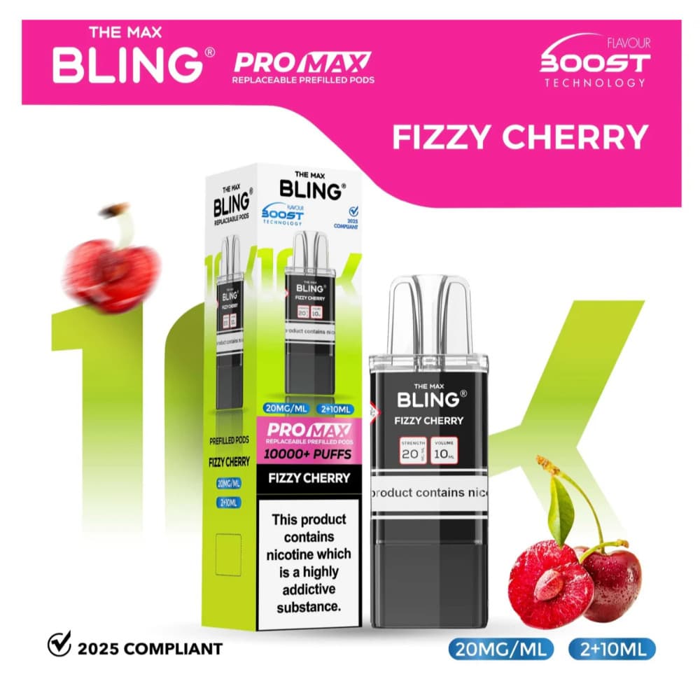  Fizzy Cherry The Crystal Bling Pro Max 10k Pods