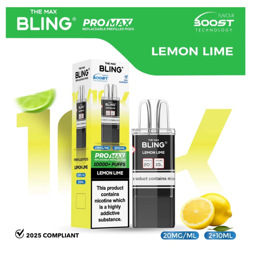  Lemon Lime The Crystal Bling Pro Max 10k Pods