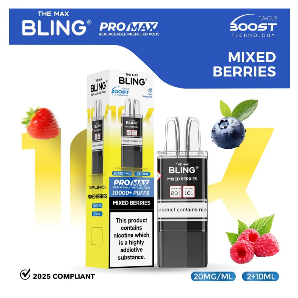  Mixed Berries The Crystal Bling Pro Max 10k Pods