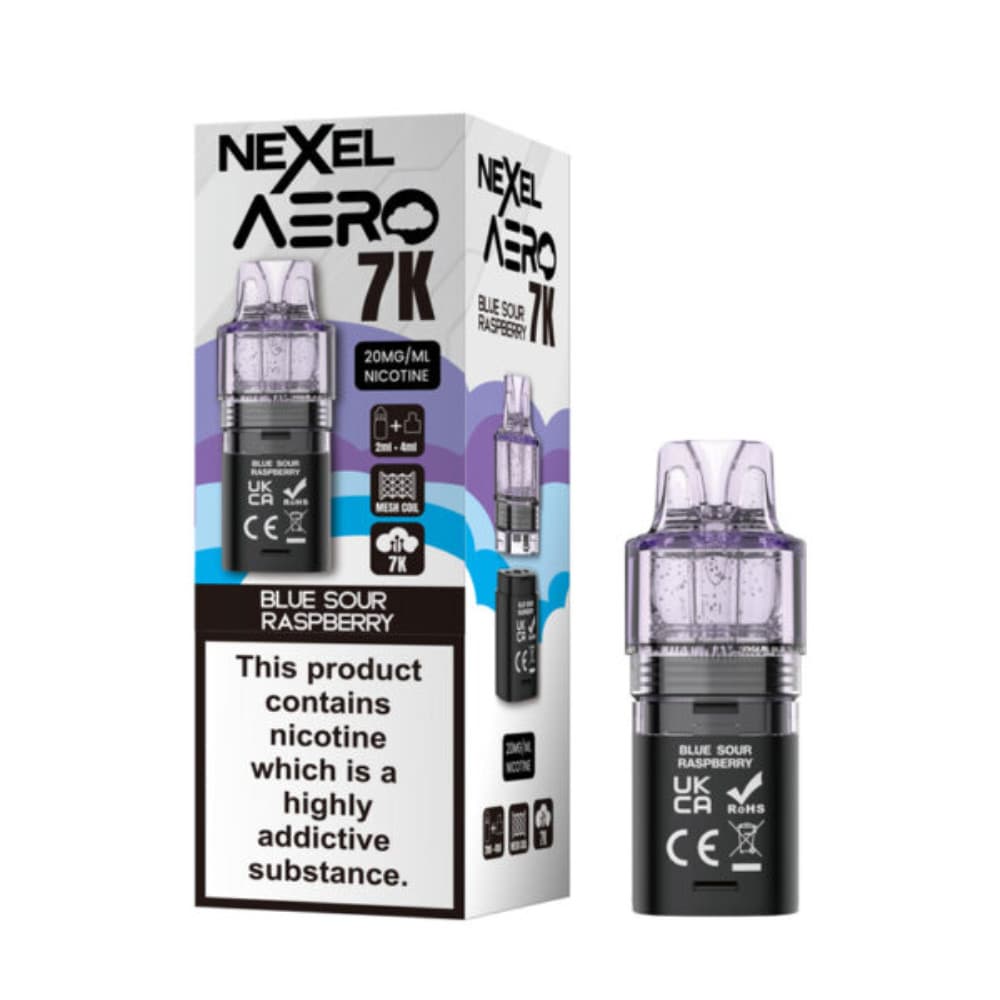  Blue Sour Raspberry Nexel Aero 7k Pods