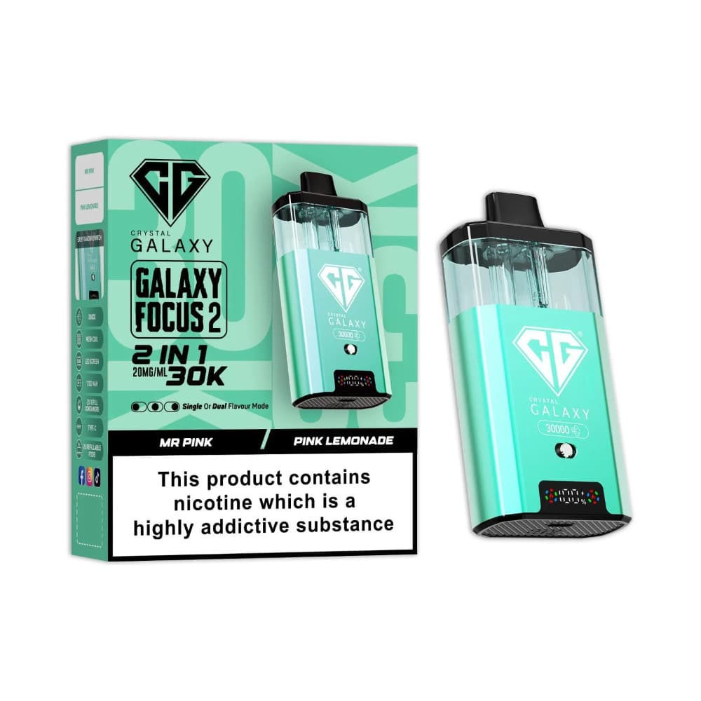  Mr Pink/Pink Lemonade Crystal Galaxy 30k Focus 2 Prefilled Vape Kit