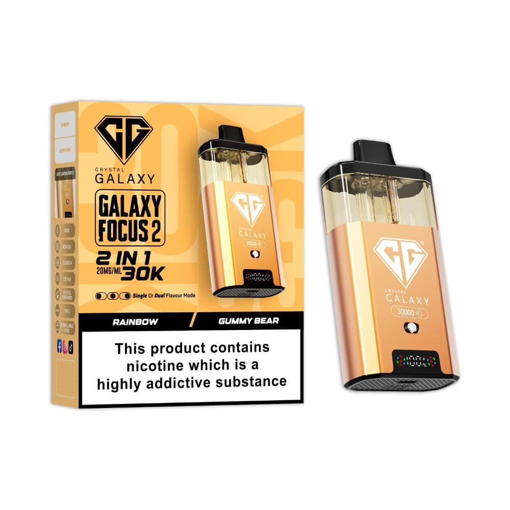  Rainbow/Gummy Bear Crystal Galaxy 30k Focus 2 Prefilled Vape Kit