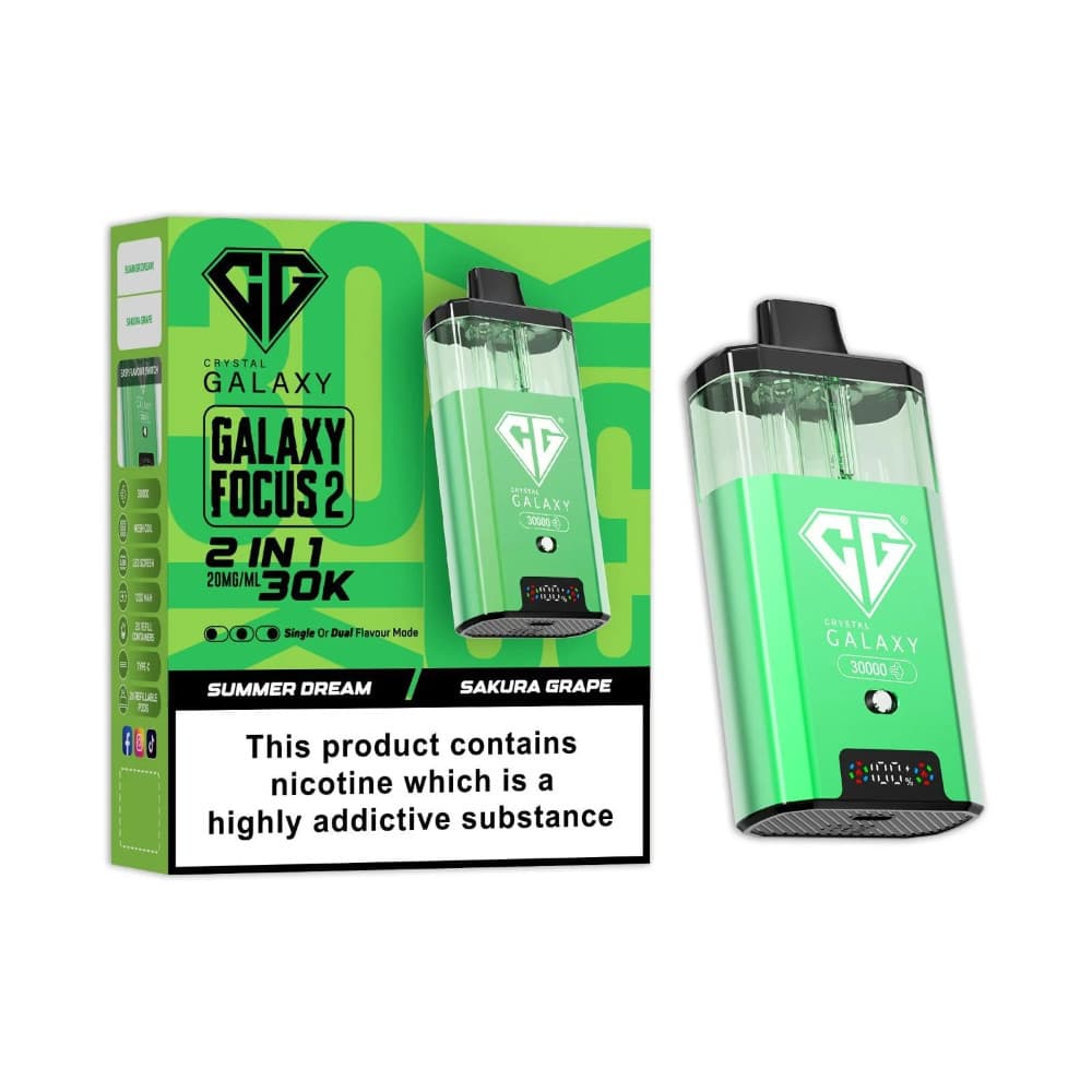  Summer Dream/Sakura Grape Crystal Galaxy 30k Focus 2 Prefilled Vape Kit