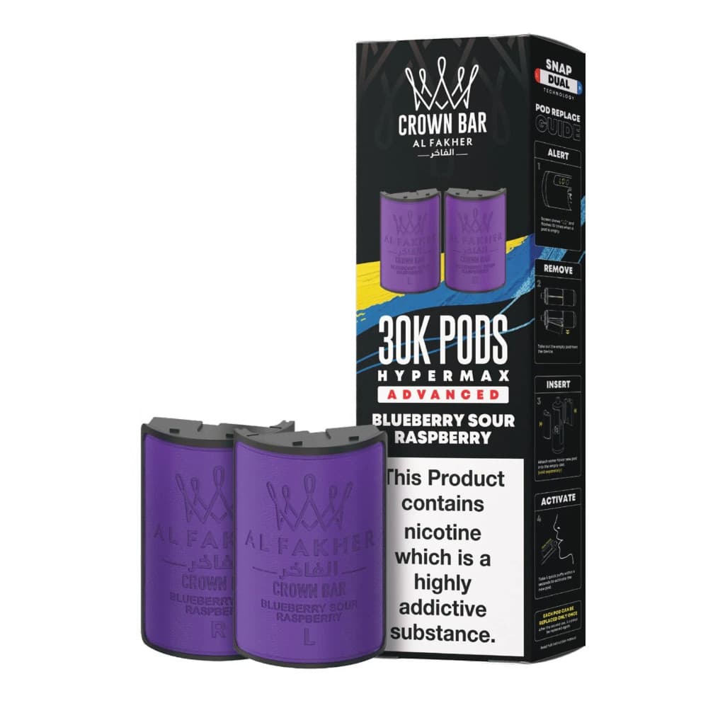  Blue Sour Raspberry Al Fakher 30k Hypermax Pods