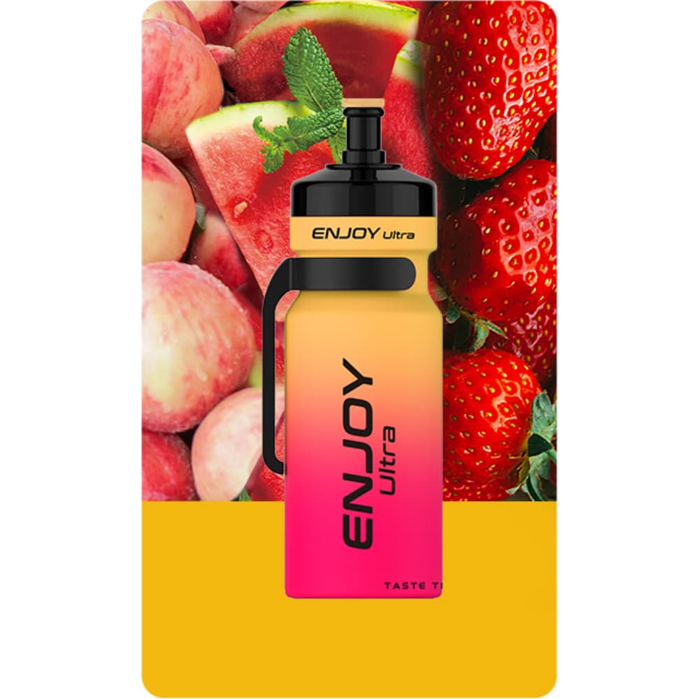  Peach Watermelon Strawberry Enjoy Ultra 9000 Prefilled Pod Vape Kit
