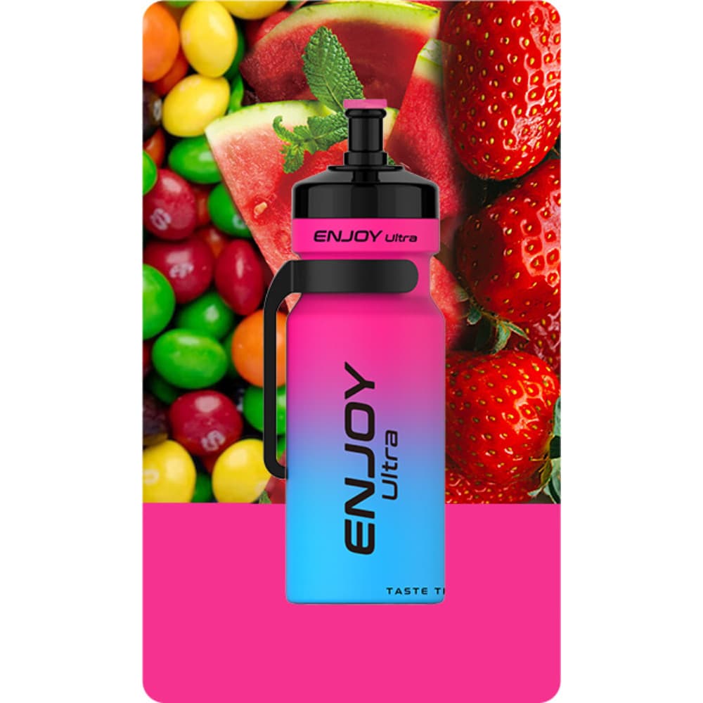  Strawberry Watermelon Bubblegum Enjoy Ultra 9000 Prefilled Pod Vape Kit