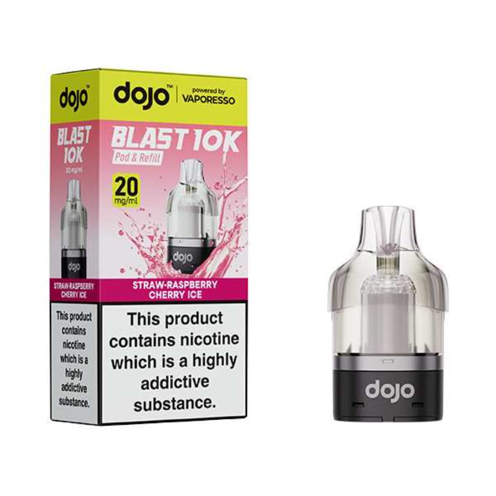  Straw-Raspberry Cherry Ice Vaporesso Dojo Blast 10K Pods