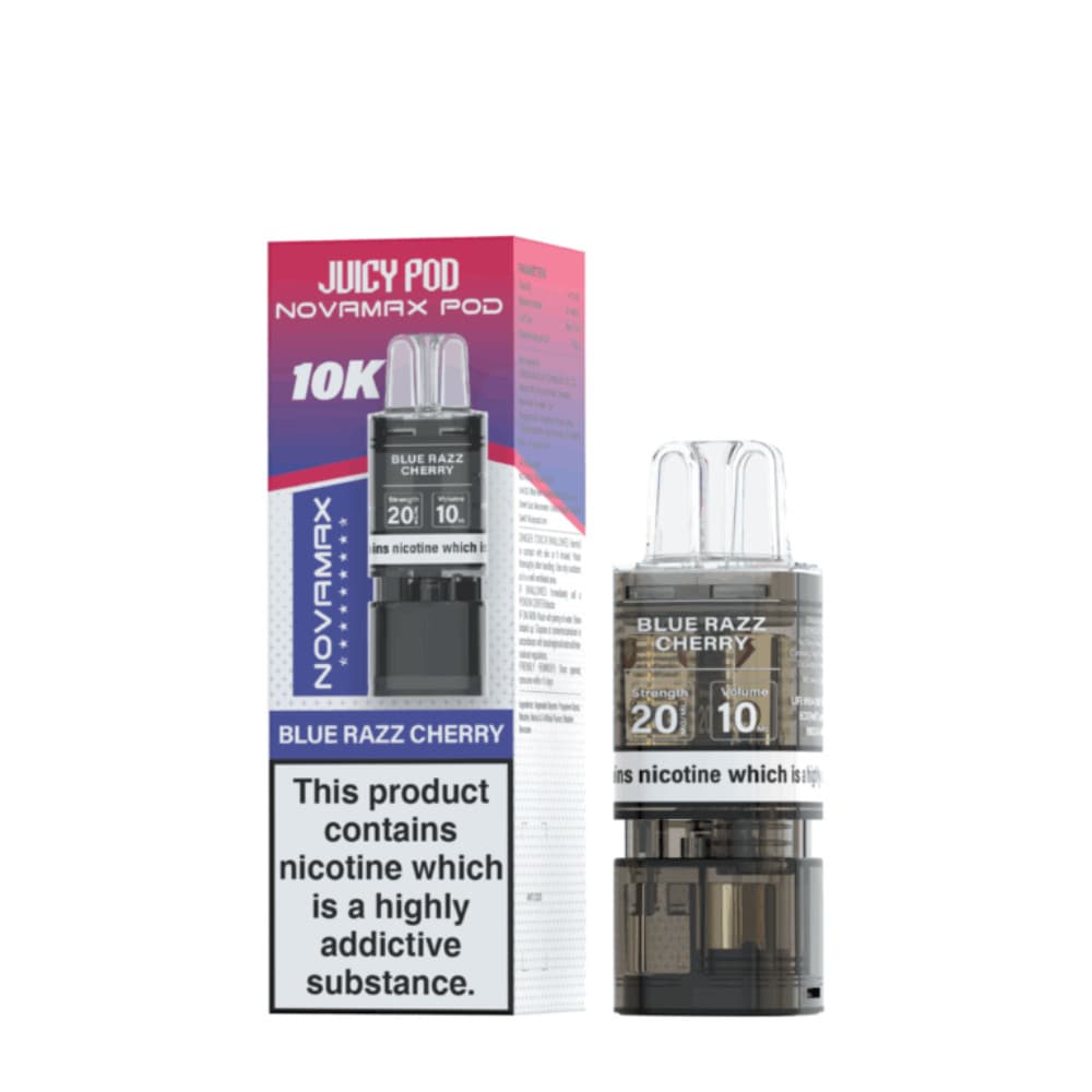  Blue Razz Cherry Juicy Pod Novamax 10K Pods