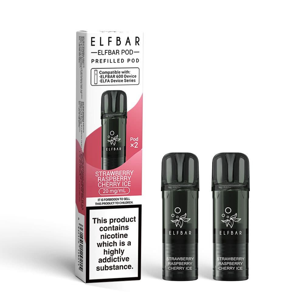  Strawberry Raspberry Cherry Ice Elf Bar 600 Pods