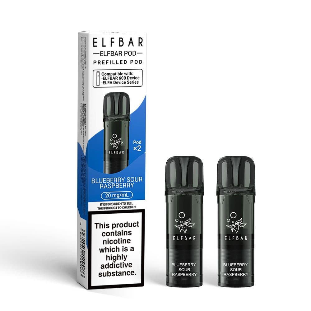  Blue Sour Raspberry Elf Bar 600 Pods