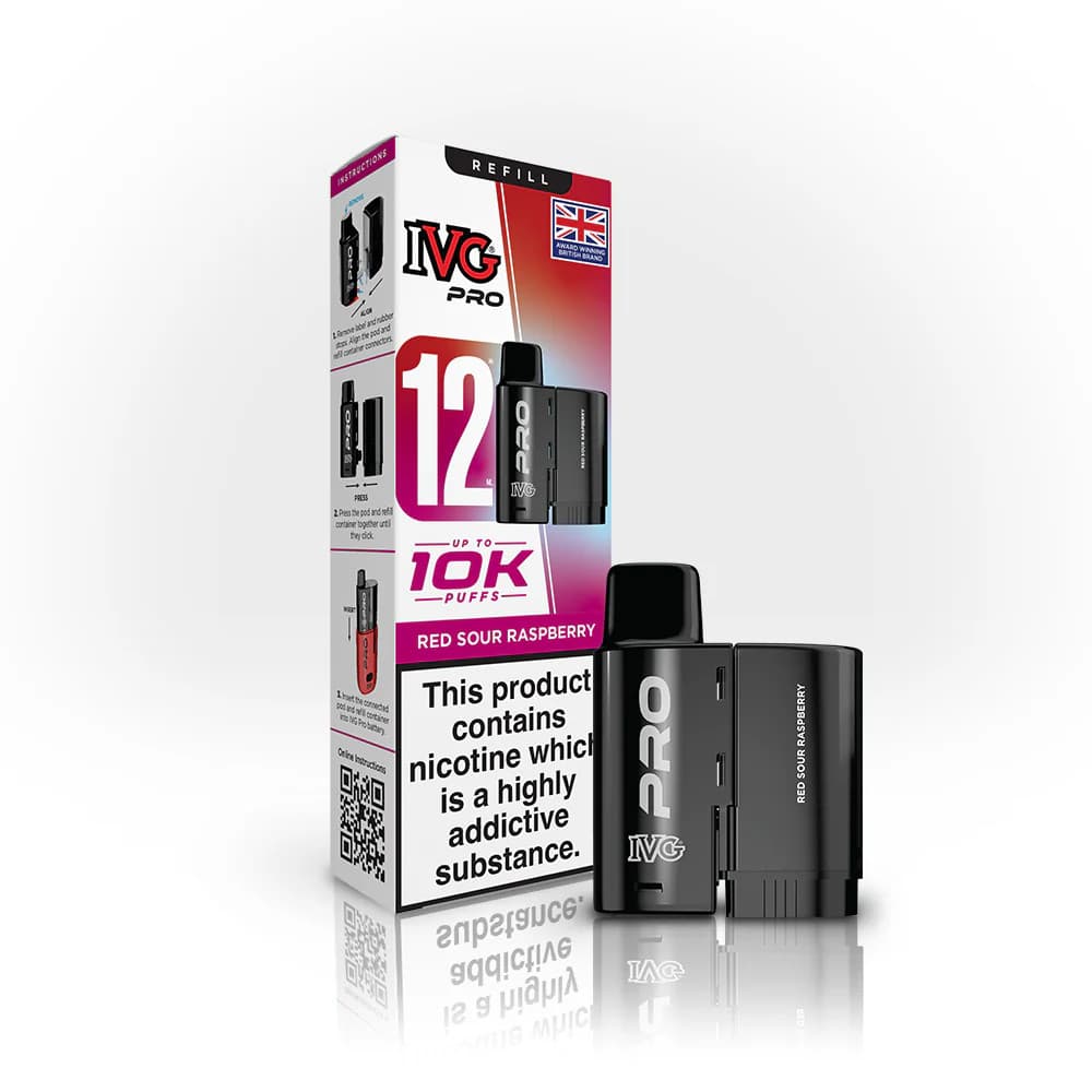  Red Sour Raspberry IVG Pro 10K Pods