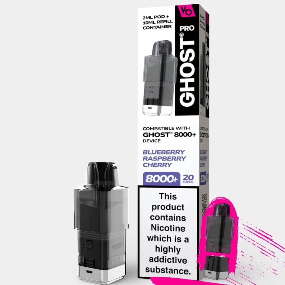  Blueberry Raspberry Cherry Vapes Bars Ghost Pro 8000 Pods
