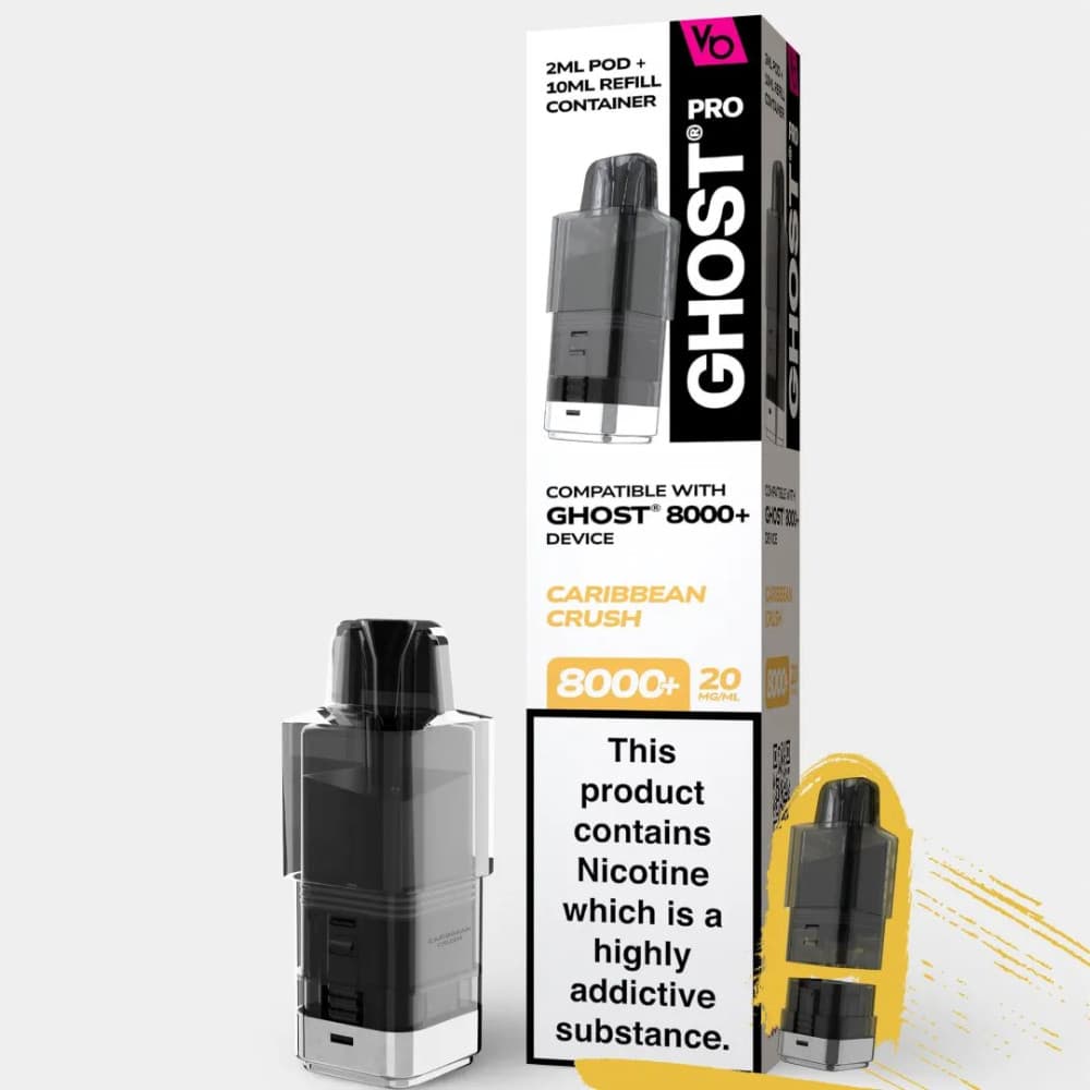  Caribbean Crush Vapes Bars Ghost Pro 8000 Pods