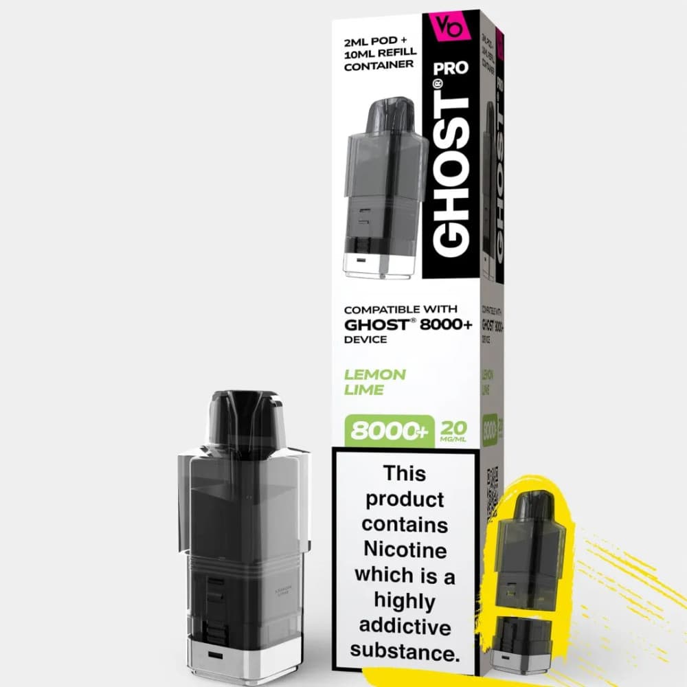  Lemon Lime Vapes Bars Ghost Pro 8000 Pods