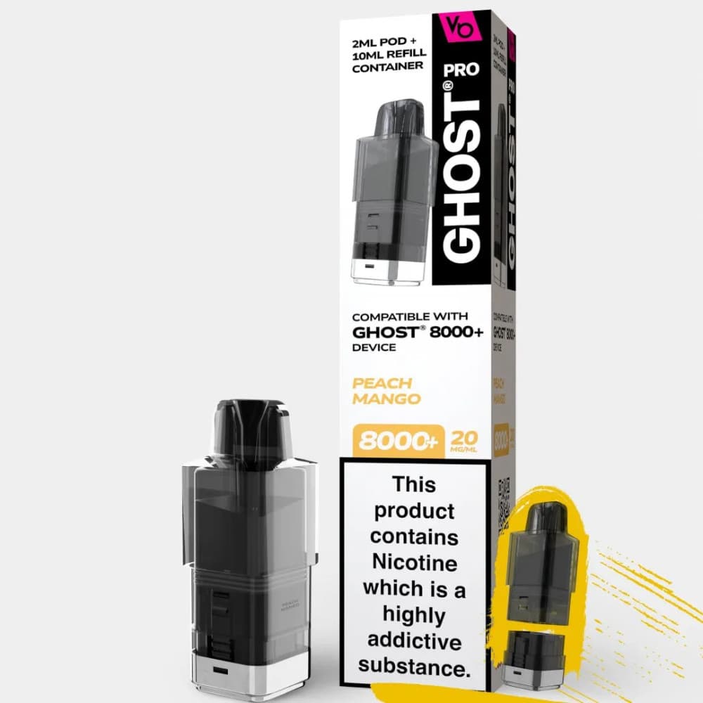 Peach Mango Vapes Bars Ghost Pro 8000 Pods