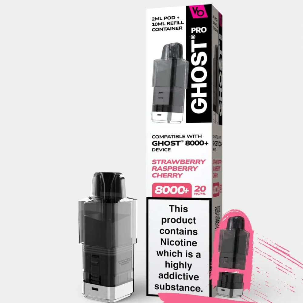  Strawberry Raspberry Cherry Vapes Bars Ghost Pro 8000 Pods