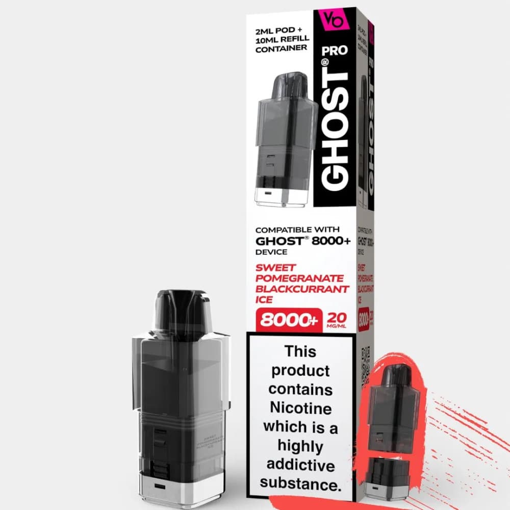  Sweet Pomegranate Blackcurrant Ice Vapes Bars Ghost Pro 8000 Pods
