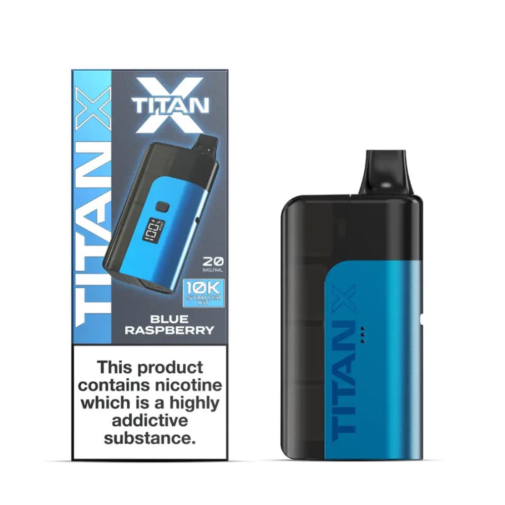  Blue Raspberry Titan X 10K Prefilled Pod Vape Kit