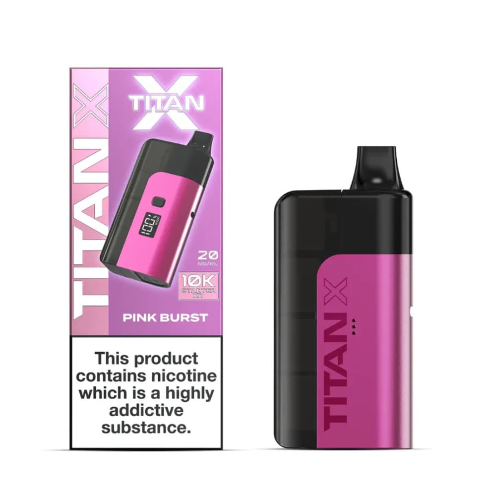  Pink Burst Titan X 10K Prefilled Pod Vape Kit