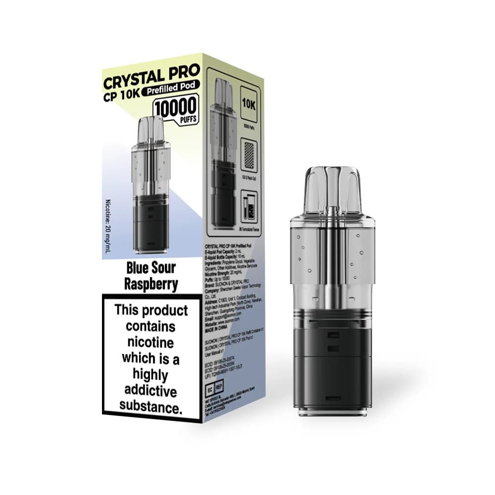  Blue Sour Raspberry Crystal Pro CP 10k Pods