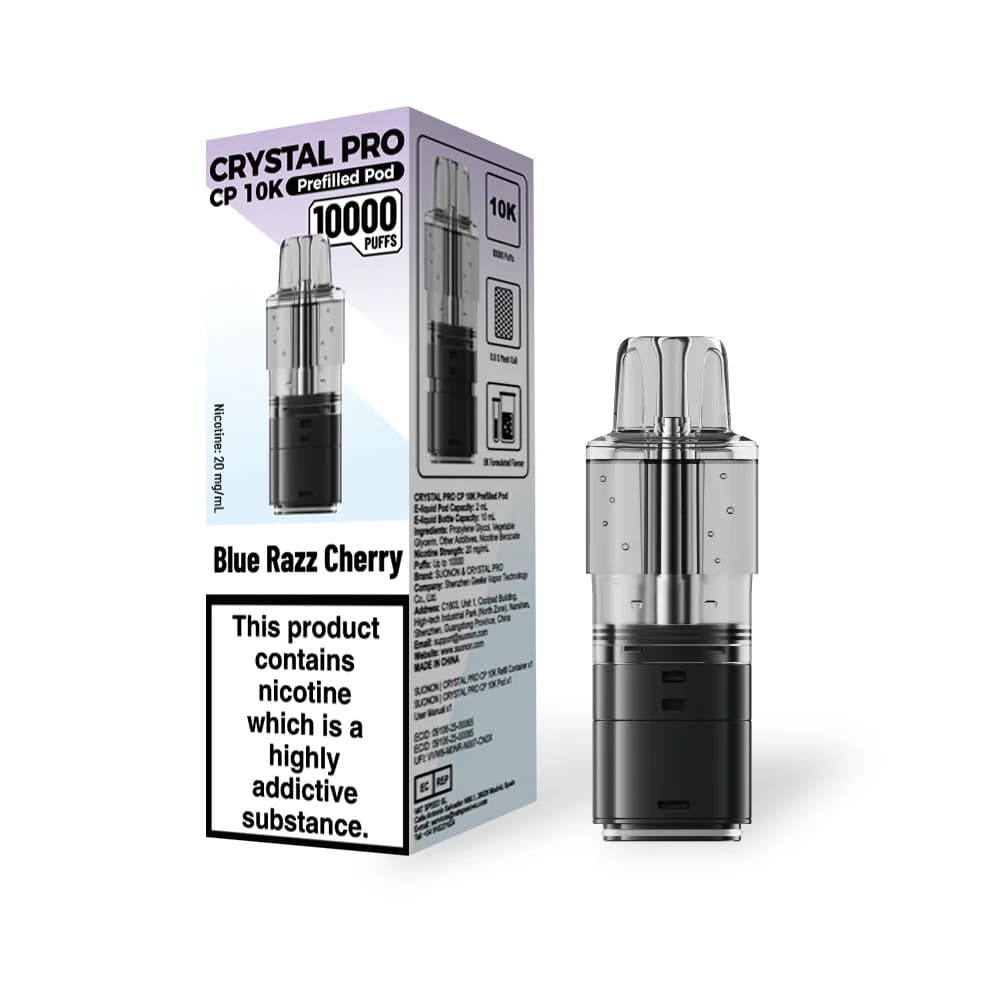 Blue Razz Cherry Crystal Pro CP 10k Pods