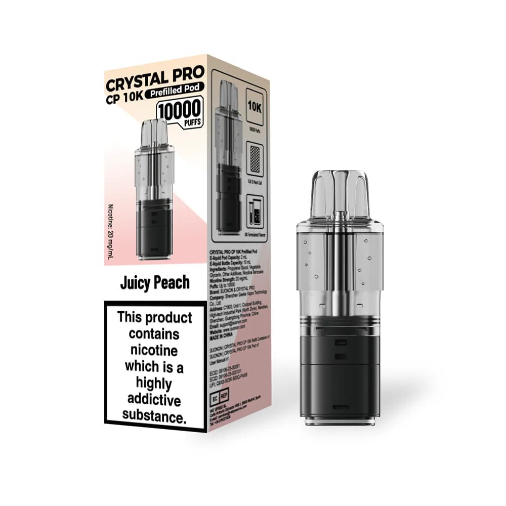  Juicy Peach Crystal Pro CP 10k Pods