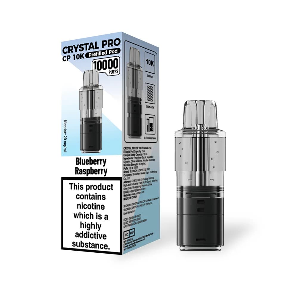  Blue Raspberry Crystal Pro CP 10k Pods
