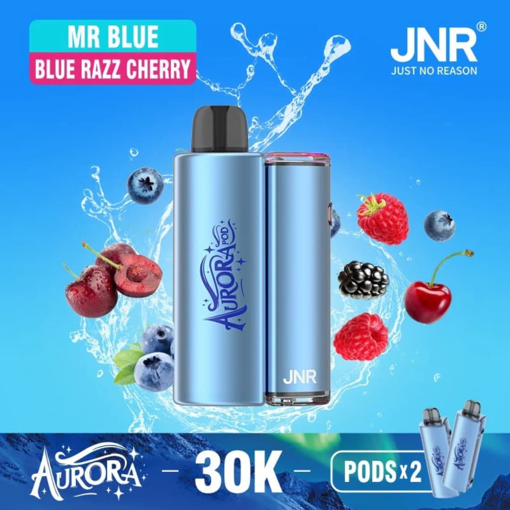 Mr Blue / Blue Razz Cherry JNR Aurora 30k Prefilled Vape Kit