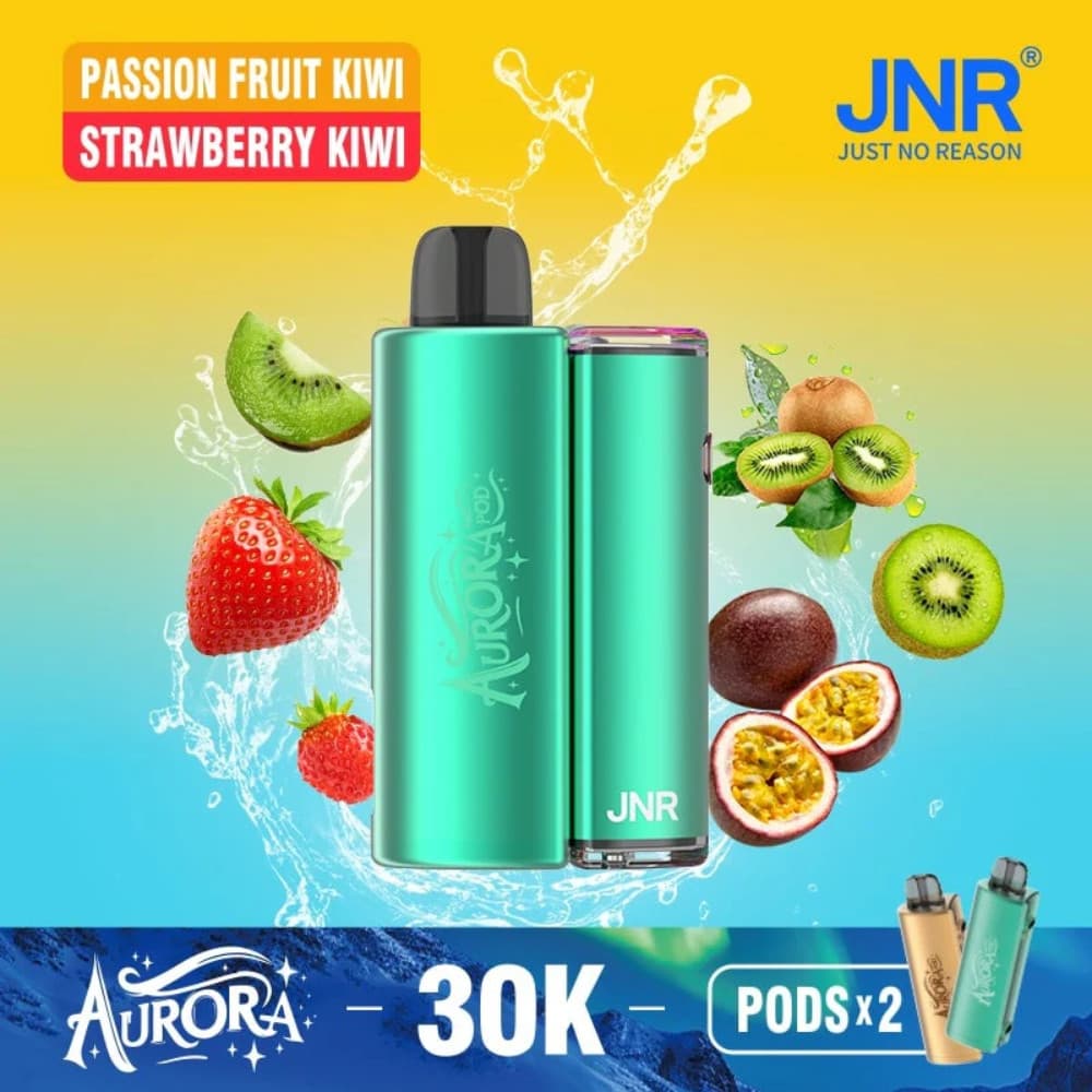  Passionfruit Kiwi / Strawberry Kiwi JNR Aurora 30k Prefilled Vape Kit